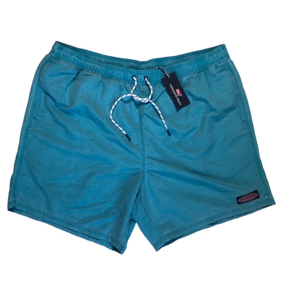 NWT Vineyard Vines Big & Tall Men's Curcao Island Chappy Swim Trunks Shorts 2XB